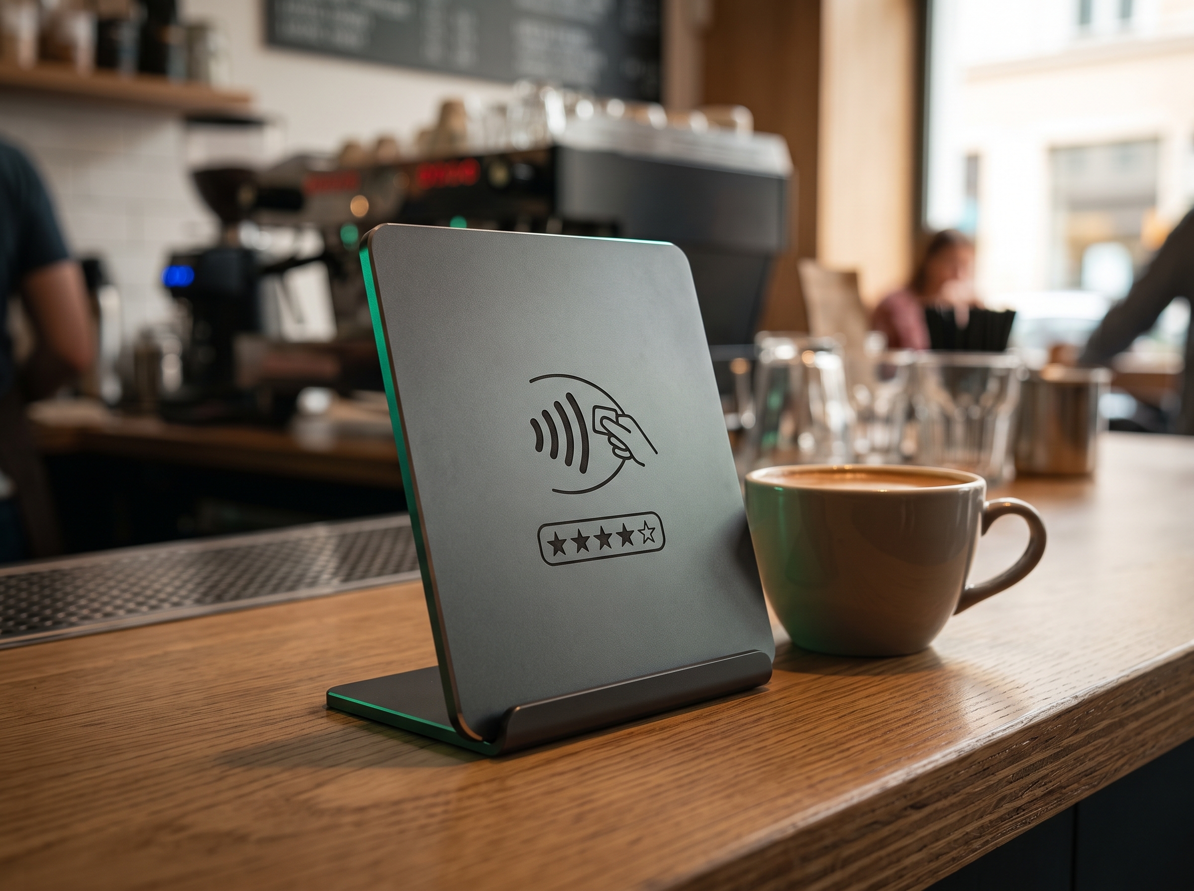 Табличка отзывов с NFC